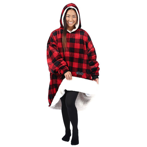 The Comfy Original Wearable Blanket in Red Plaid, 