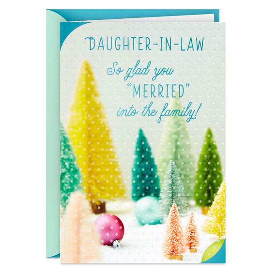 Glad You "Merried" Into the Family Christmas Card for Daughter-in-Law