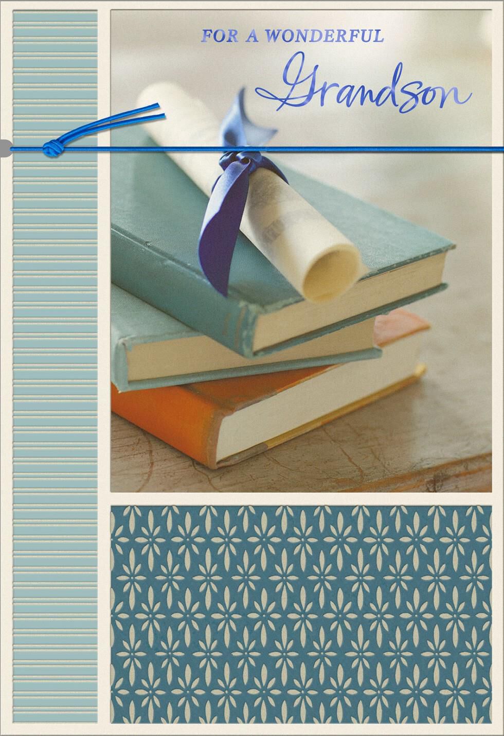Stack of Books Graduation Card for Grandson
