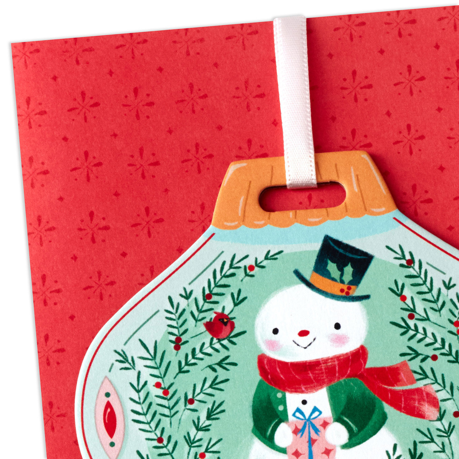Snowman With Gift Boxed Christmas Cards With Detachable Ornaments, Pack of 10, , large image number 5