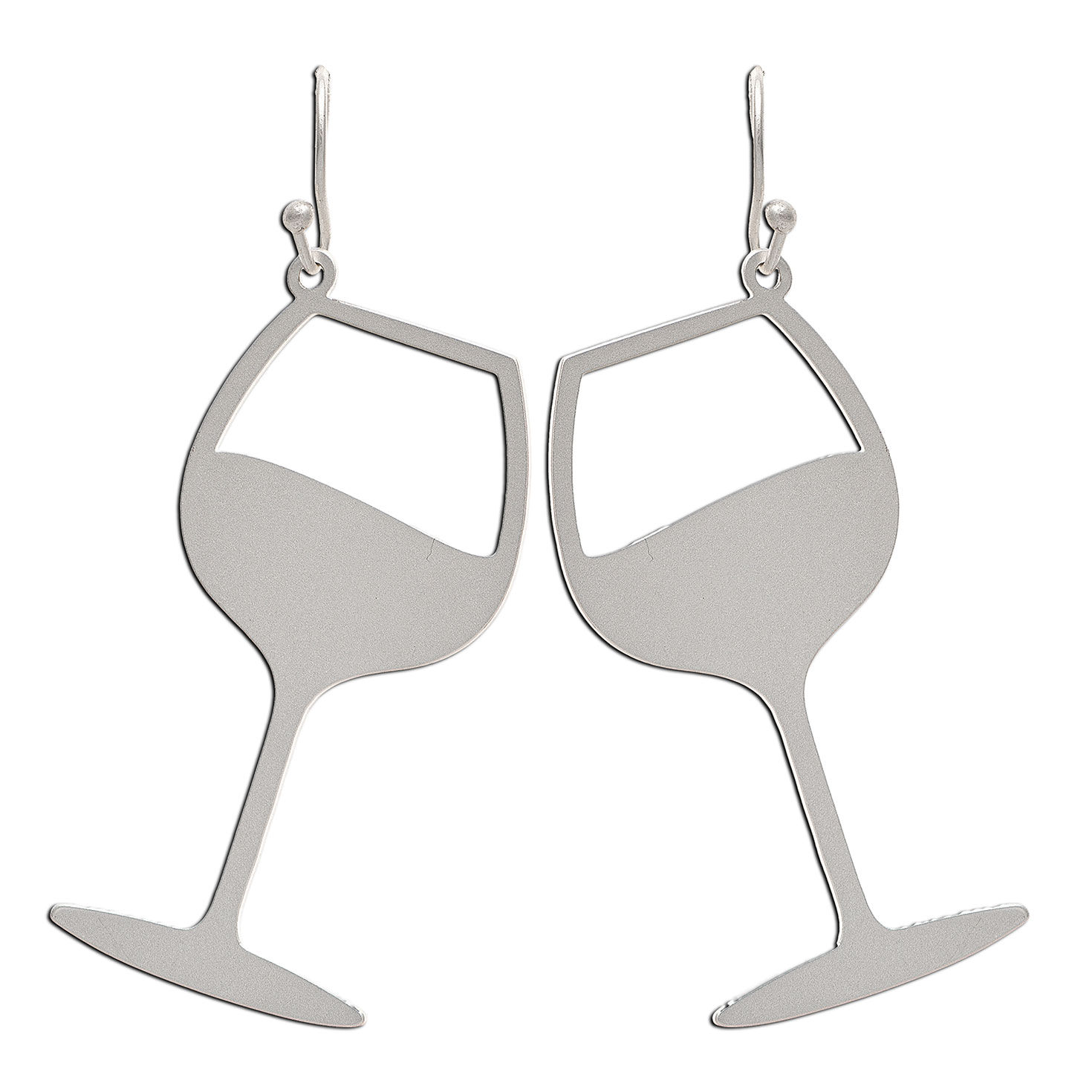 Rain Jewelry Wine Glasses Silver Metal Earrings for only USD 15.00 | Hallmark