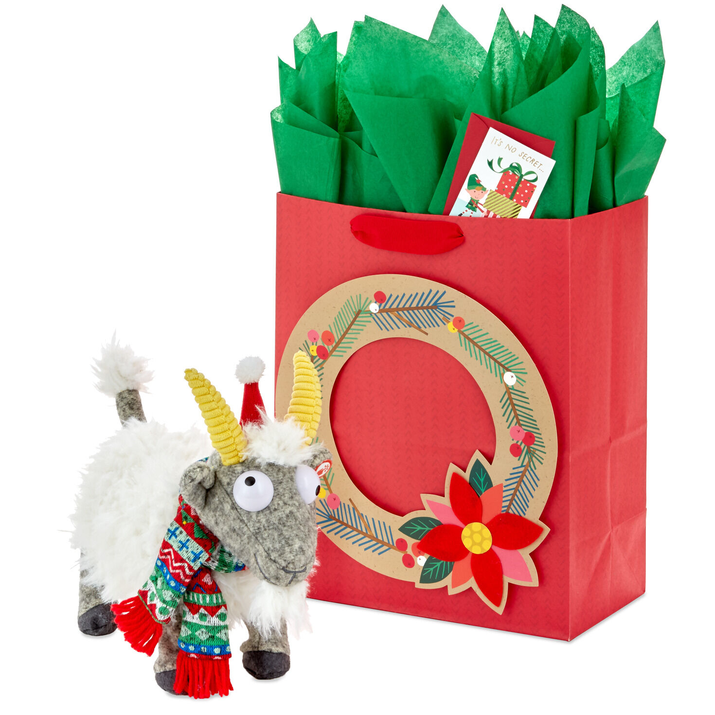 holiday time animated stuffed holiday goat
