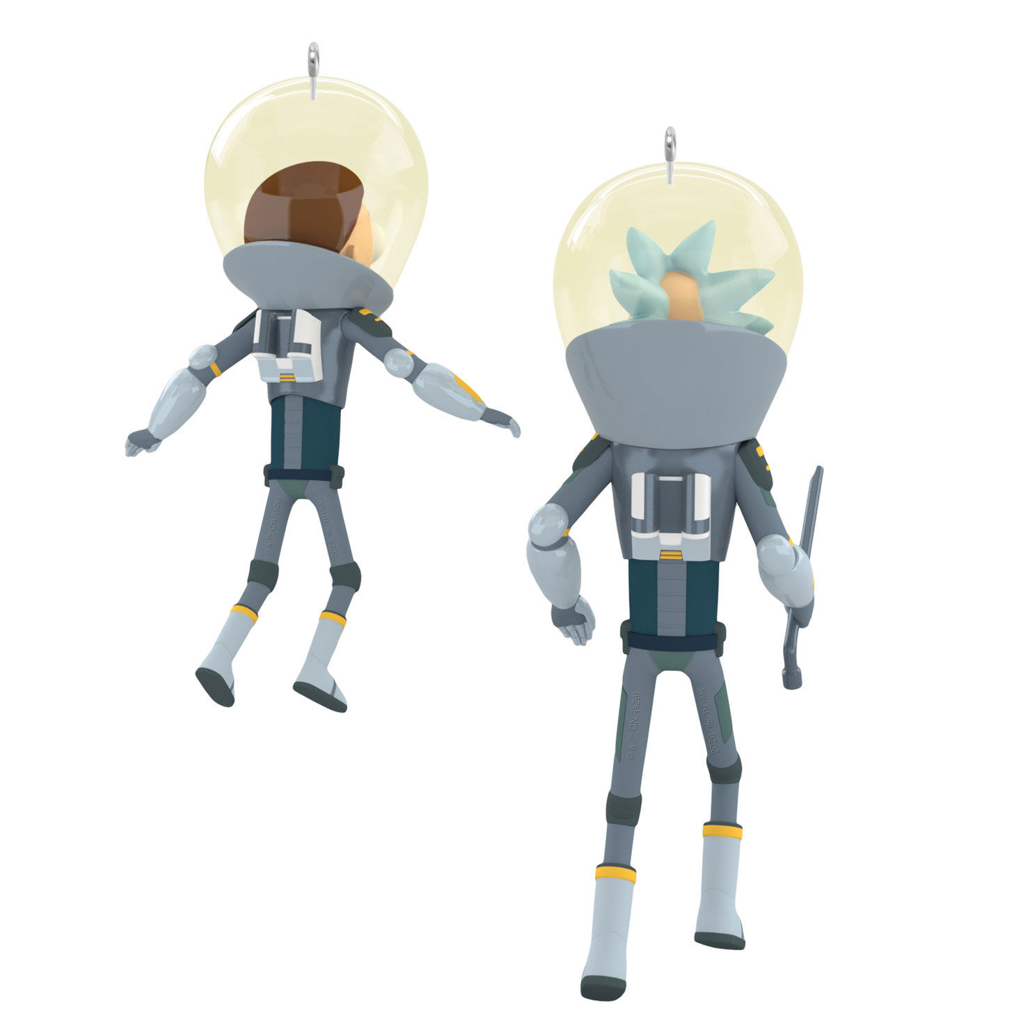 Rick and Morty in Spacesuits Keepsake Ornaments Back image number 6