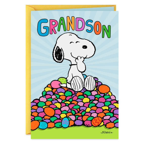 Peanuts® Snoopy Sweet Stuff Easter Card For Grandson