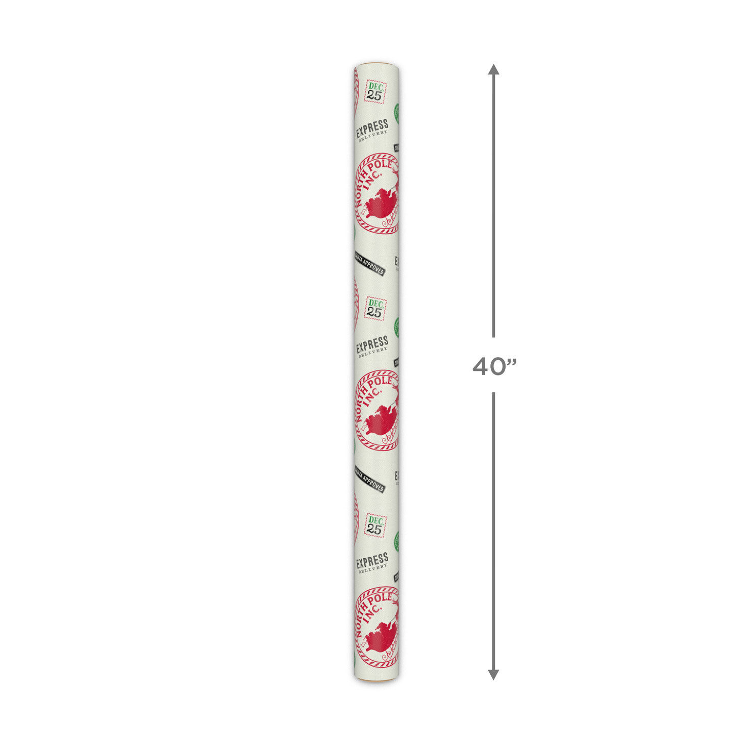 From Santa Stamps Jumbo Christmas Wrapping Paper Roll  image number 5