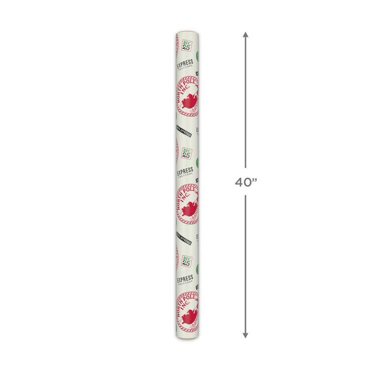 From Santa Stamps Jumbo Christmas Wrapping Paper Roll  image number 5