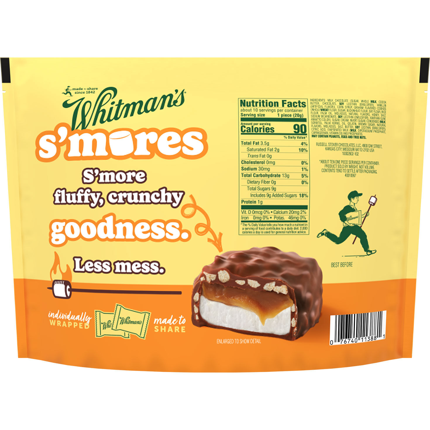 Individually Wrapped Caramel S'mores Chocolates Back image number 2