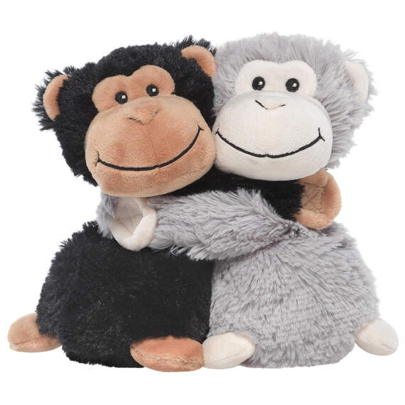 Warmies Hugs Heatable Scented Monkey Stuffed Animals, Set of 2, , large image number 1