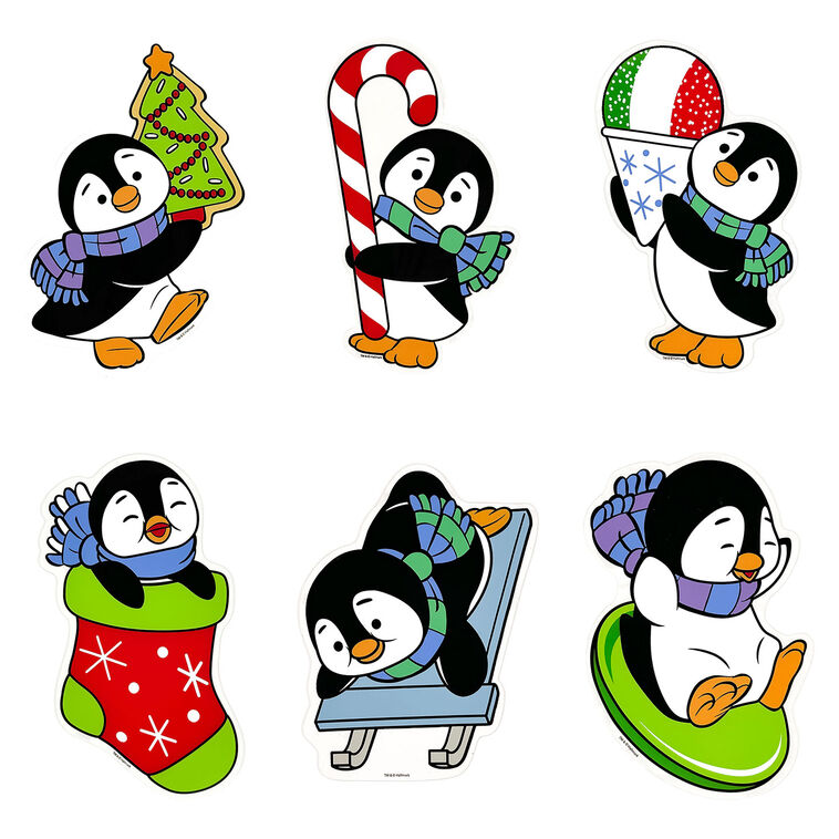 Hallmark Keepsake Playful Penguins Christmas Window Clings