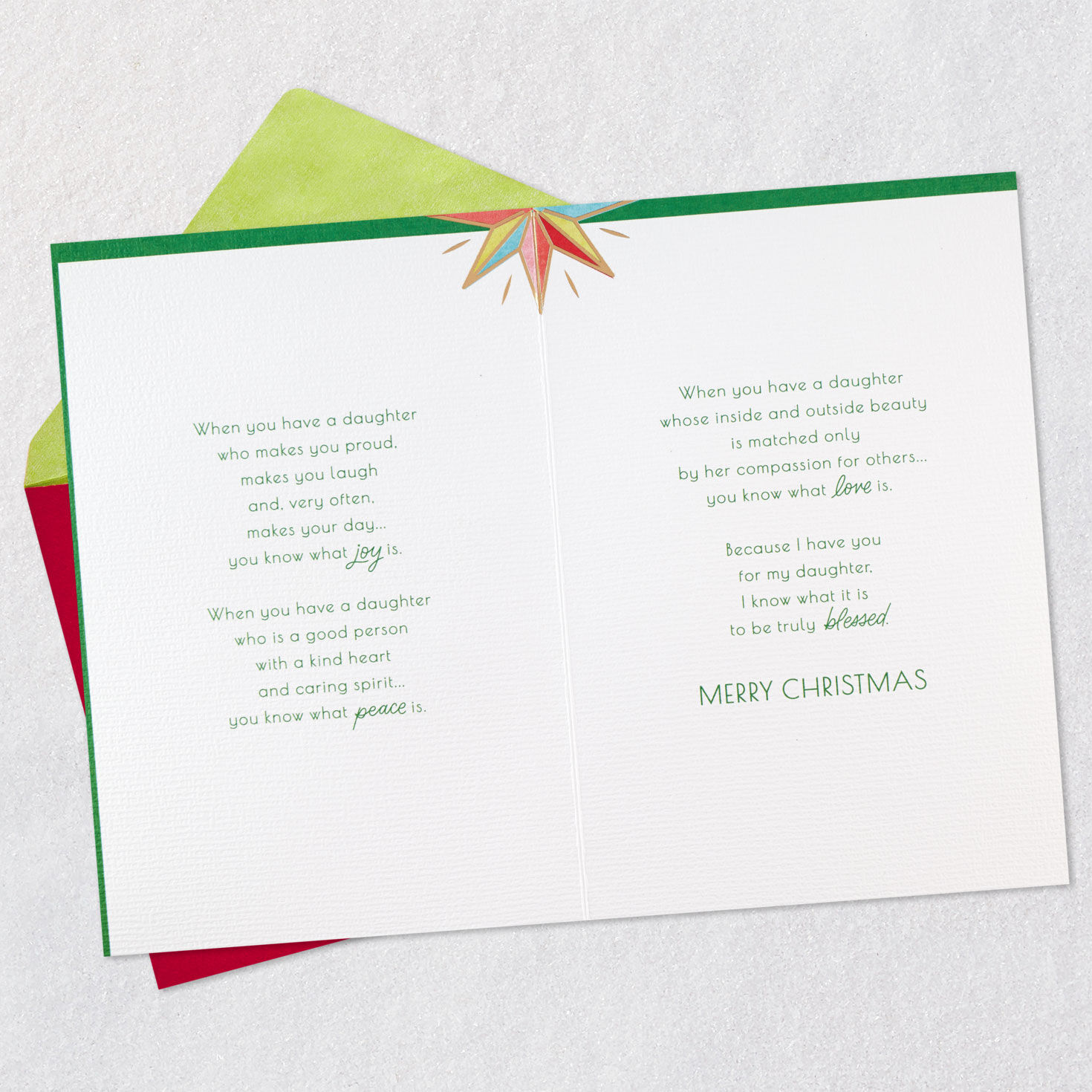 You Bring So Much Love to Life Christmas Card for Daughter, , large image number 4