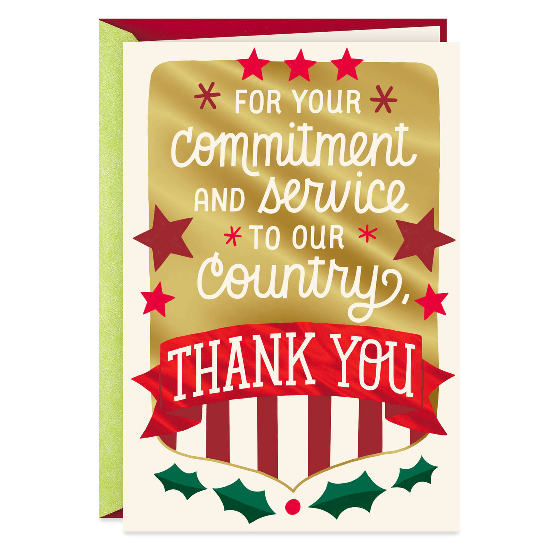 Thank You for Your Service Military Christmas Card Greeting Cards