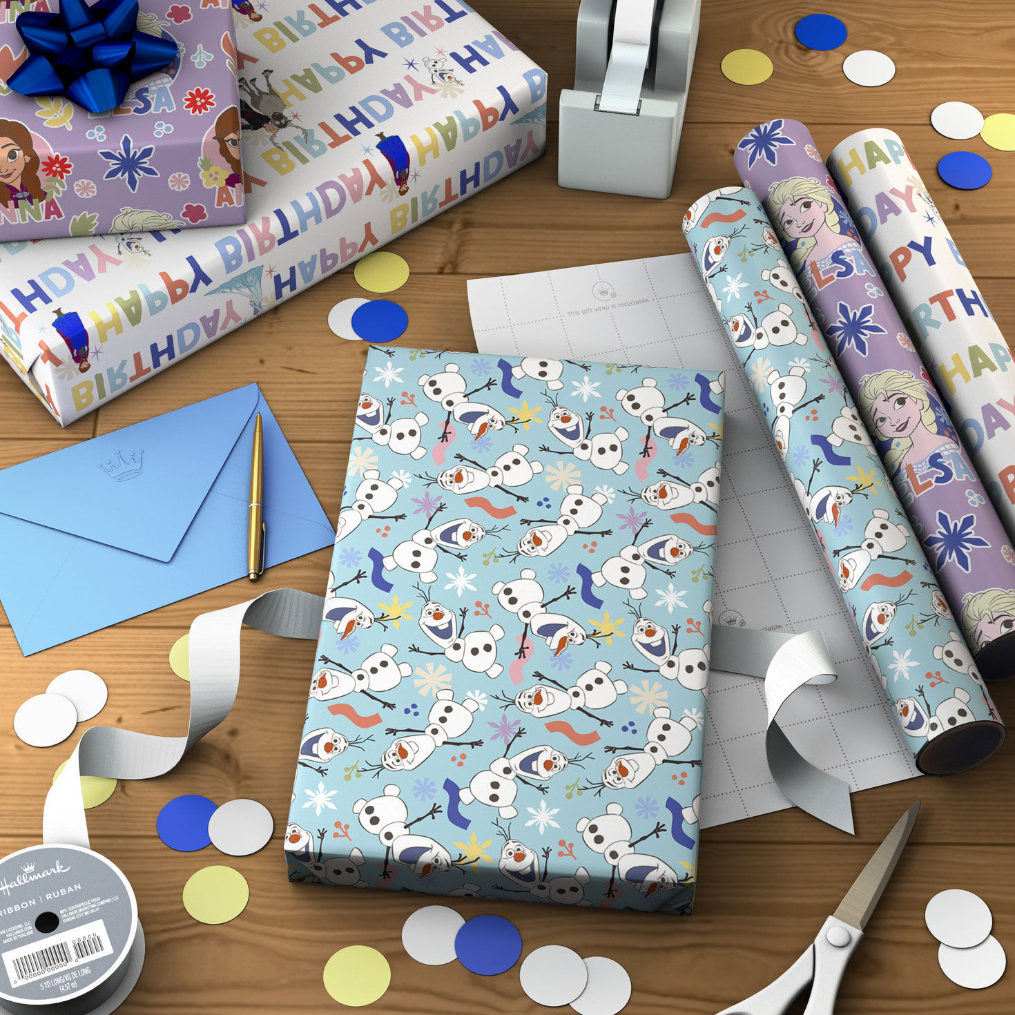 Disney Frozen Mini Gift Wrap Rolls  image number 3