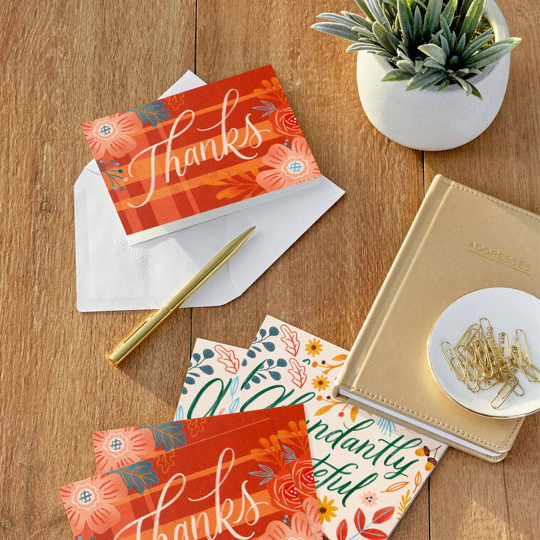 Fall Florals Assorted Blank Thank-You Note Cards, Pack of 50, , large image number 6