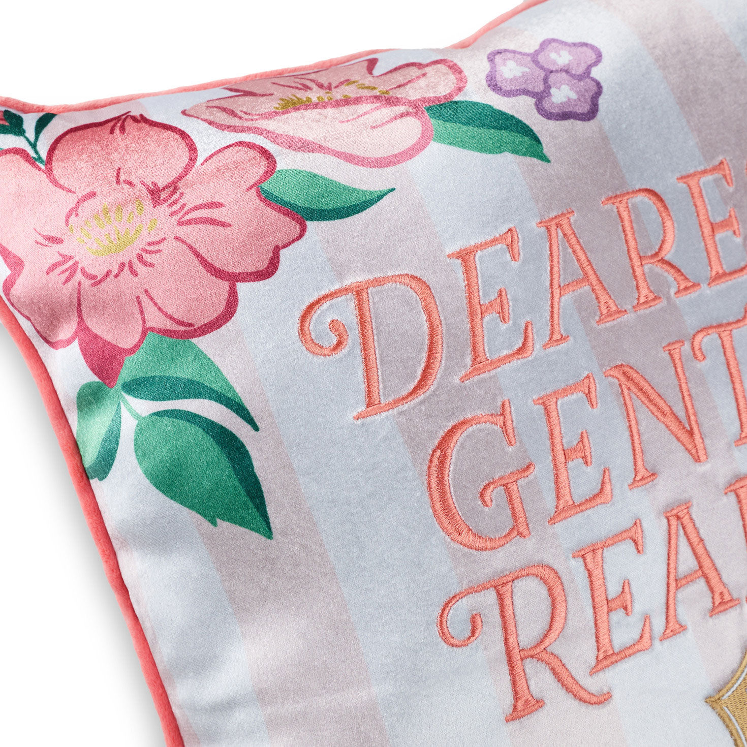 Bridgerton Dearest Gentle Reader Throw Pillow, 18x18, , large image number 3