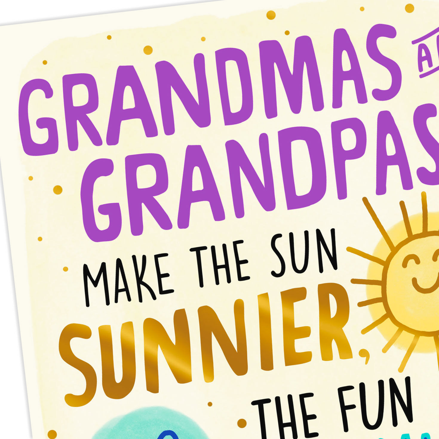 Sun and Silly Faces Grandparents Day Card From Kids  image number 4