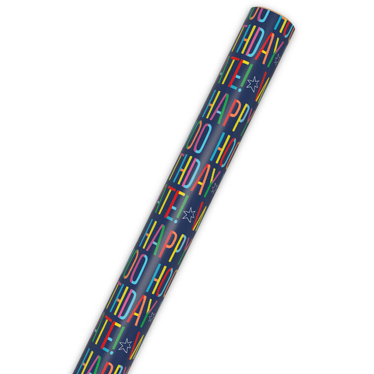 Colorful Happy Birthday Wishes Wrapping Paper, 20 sq. ft., , large image number 6