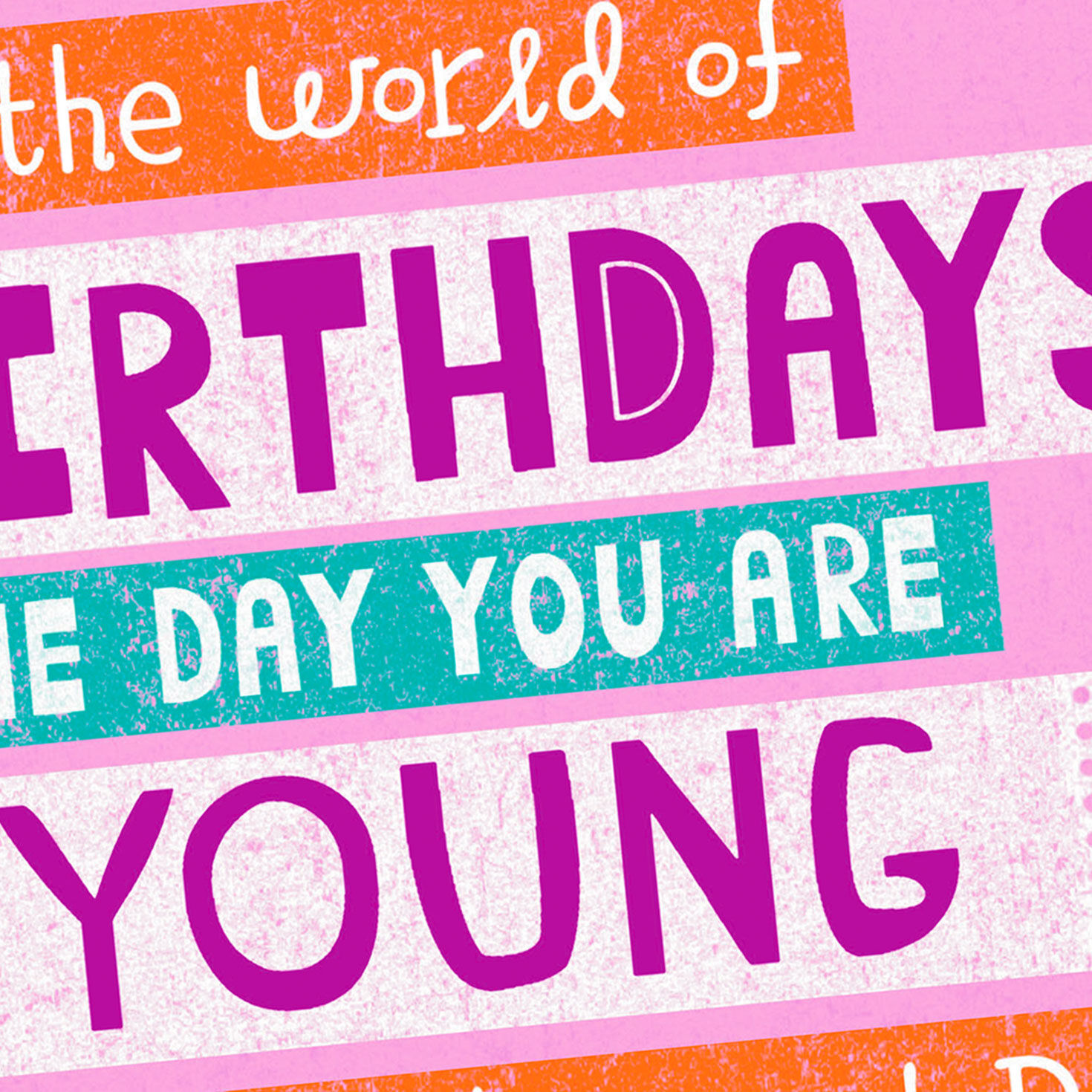 Young and Fabulous Funny Birthday Card Card Front Detail image number 4