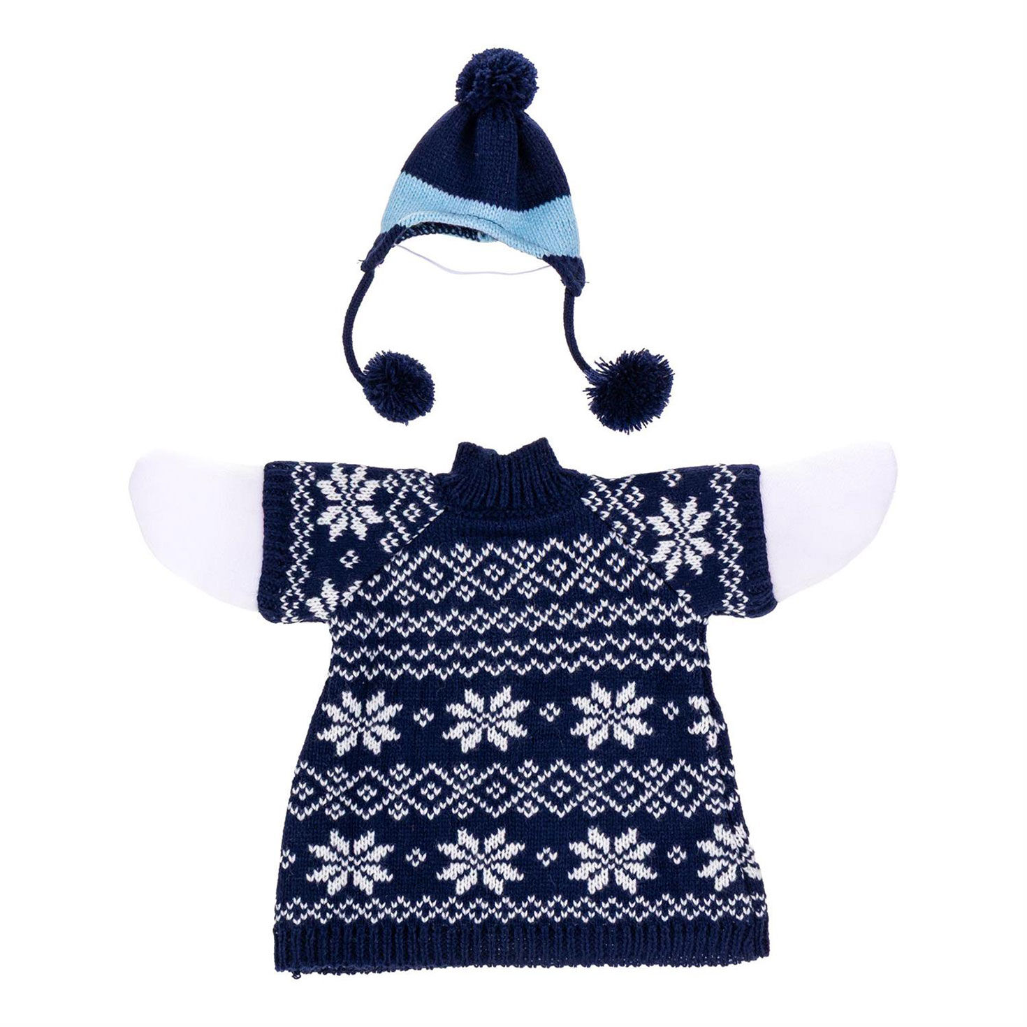 Evergreen Giddy the Porch Goose Blue Sweater Winter Outfit
