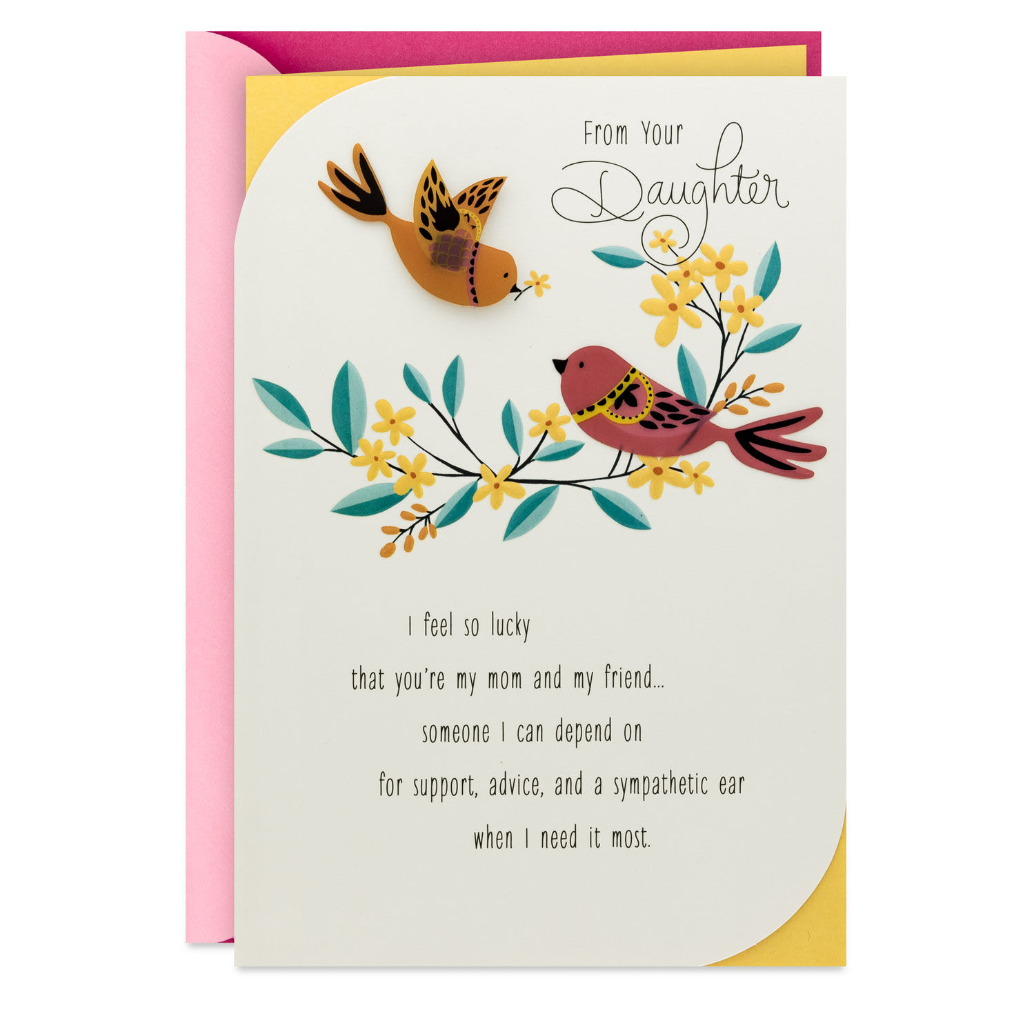 So Lucky to Have You Mother's Day Card for Mom From Daughter