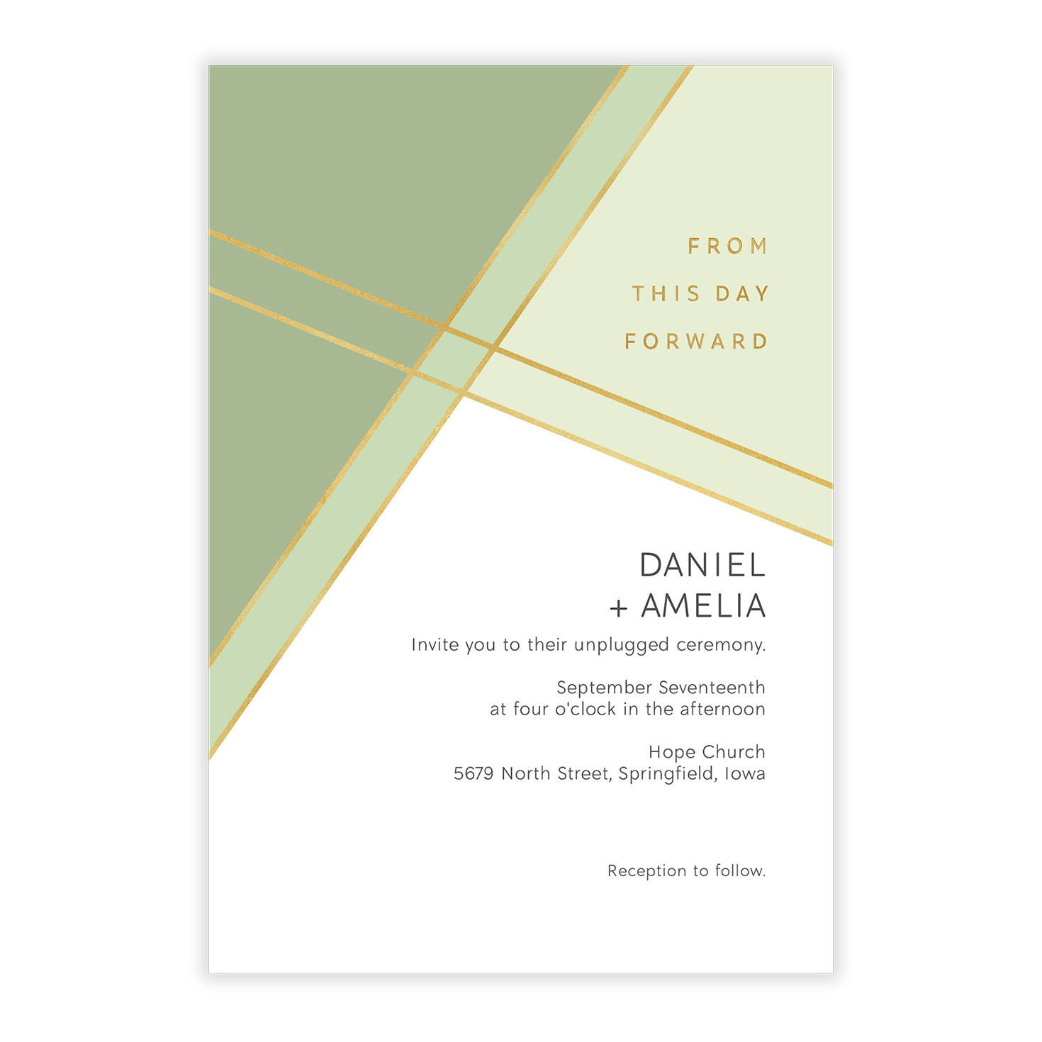 From This Day Forward Geometric Wedding Invitation, , large image number 5