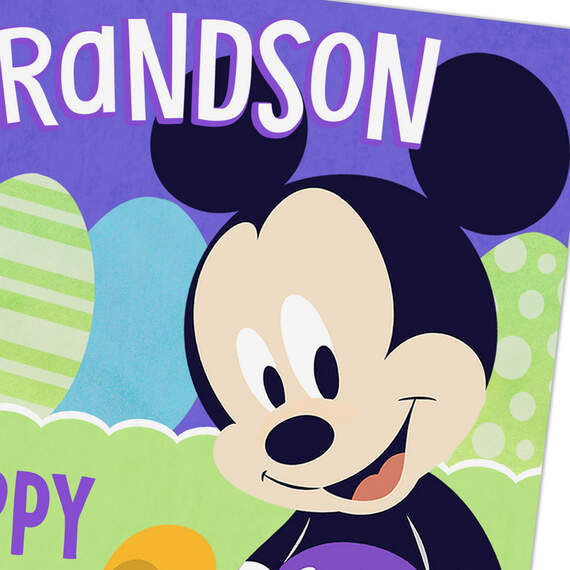 Disney Mickey Mouse and Eggs First Easter Card for Grandson, , large image number 4