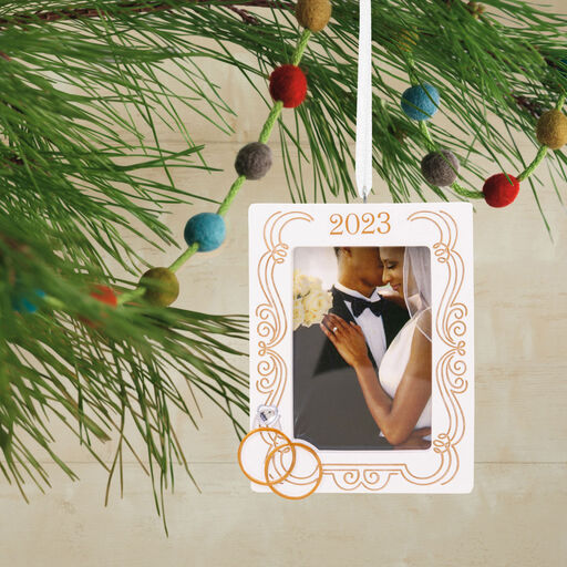 Wedding 2023 Photo Frame Hallmark Ornament, 