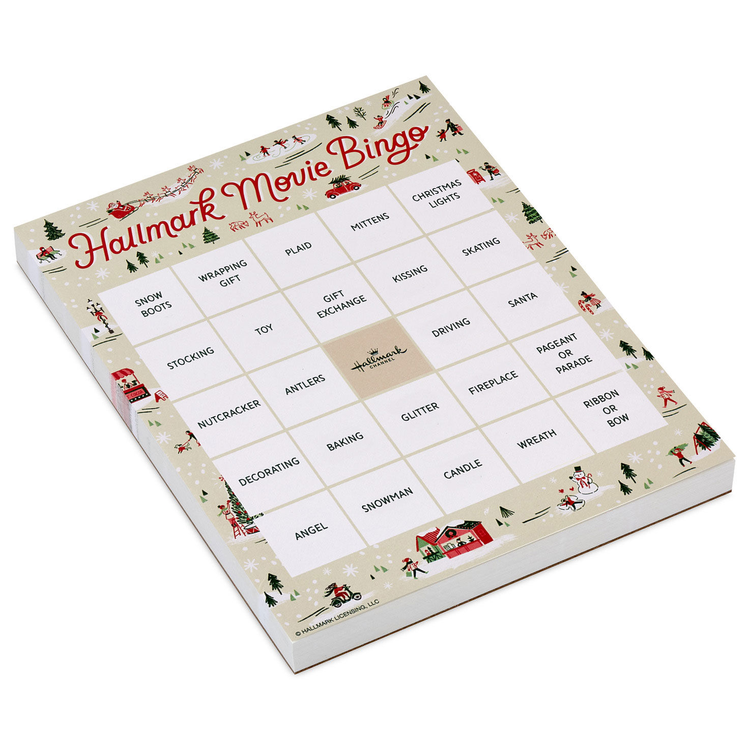 Hallmark Channel Christmas Movie Bingo Game Pad