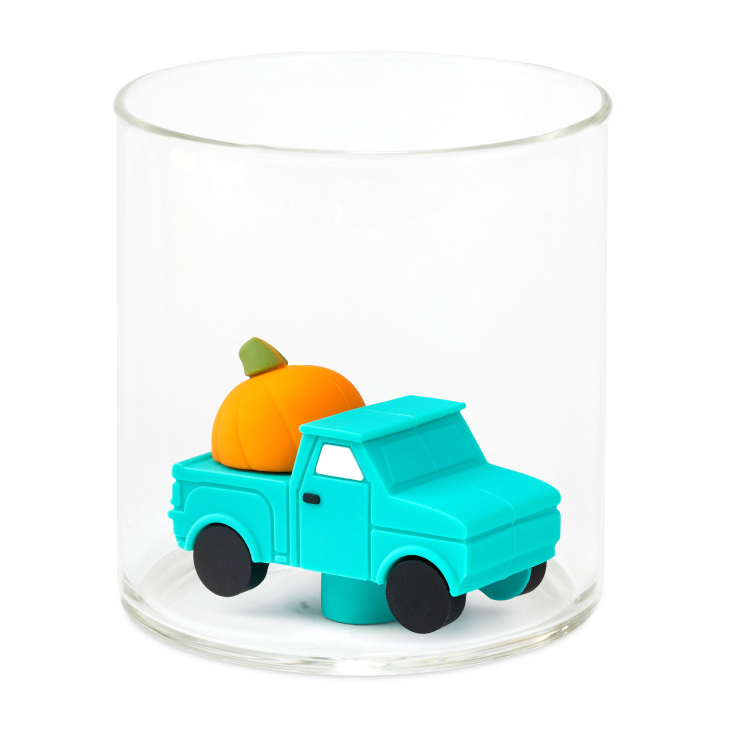 Charmers Blue Truck With Pumpkin Silicone Charm in glass image number 3