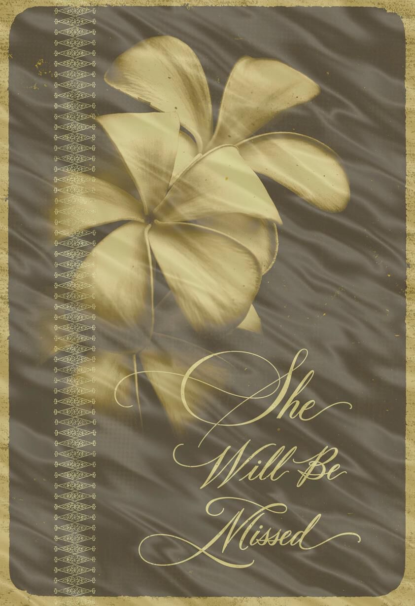 Flower Petals Sympathy Card For Loss of Female Relative or Friend