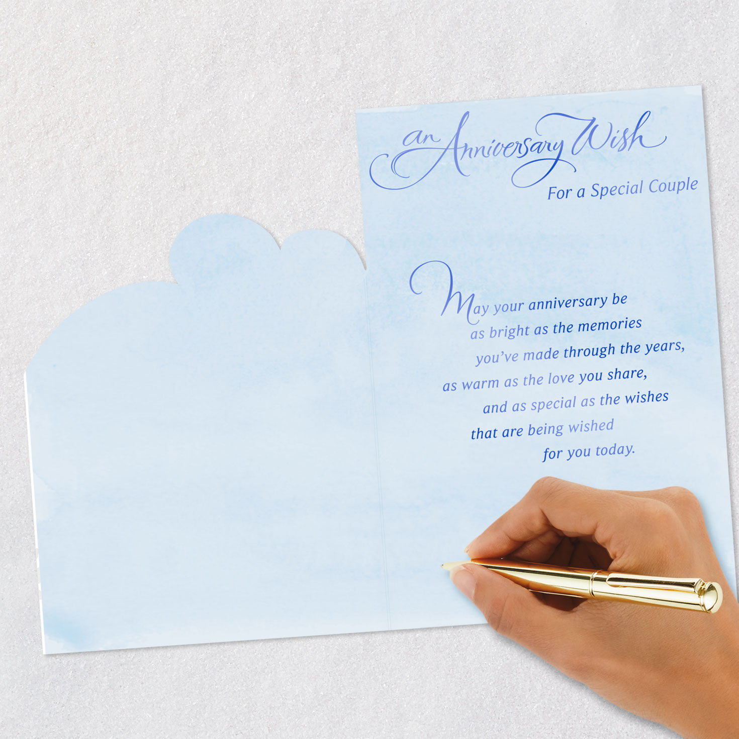 Birds and Flowers Anniversary Card for Couple Signing card image number 6