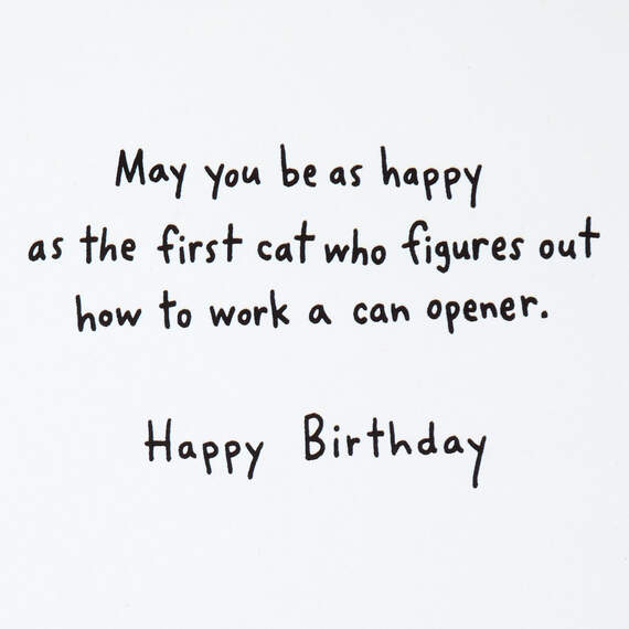 Happy as a Cat With a Can Opener Birthday Card, , large image number 2