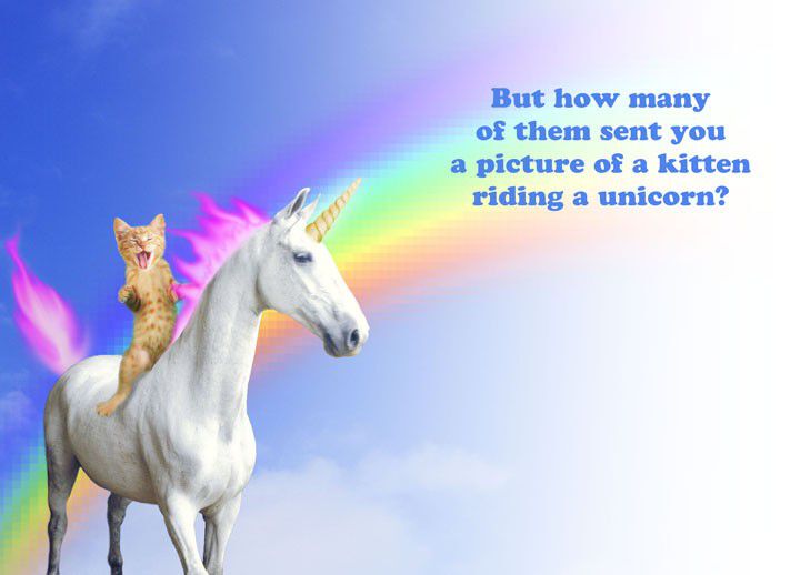 Kitten Riding a Unicorn Funny 21st Birthday Card