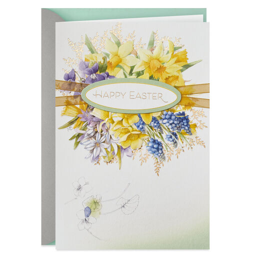 Marjolein Bastin Springtime Flower Bouquet Easter Card, 