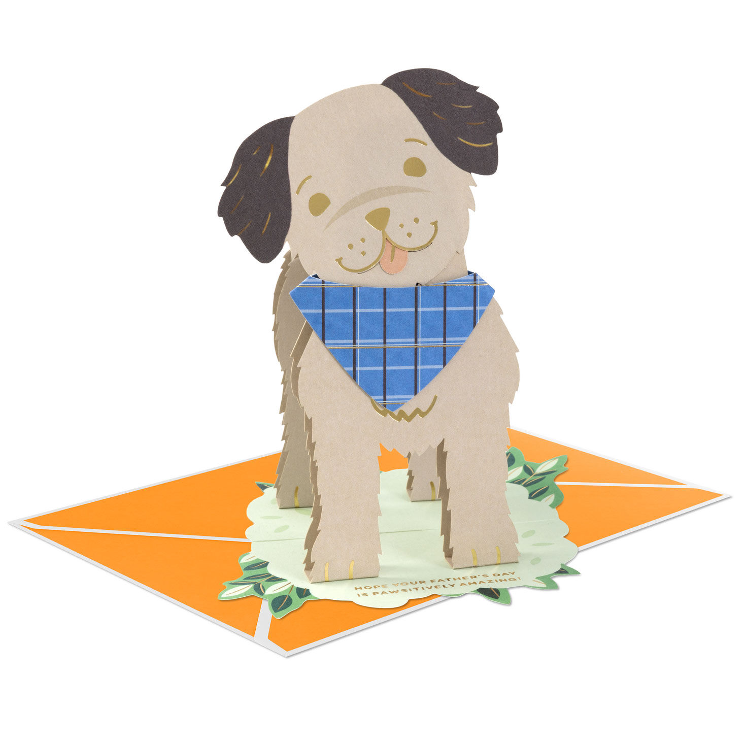 Pawsitively Amazing Puppy Dog Pop-Up Paper Craft Father's Day Card