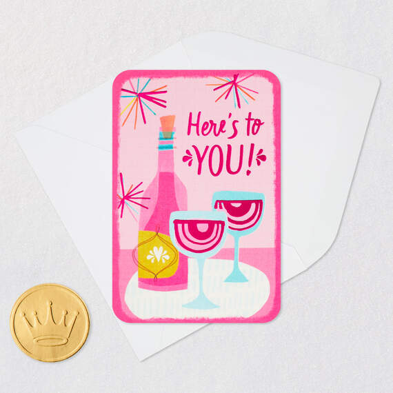 3.25" Mini Here's to You Blank Card, , large image number 5
