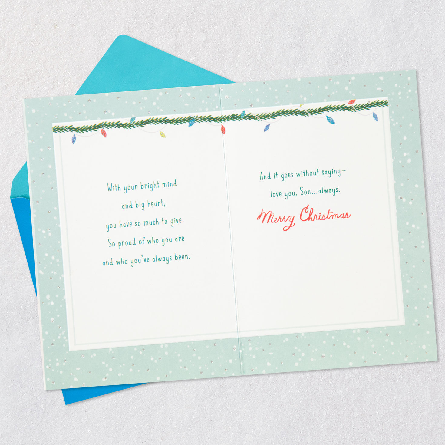 Proud of You Now and Always Christmas Card for Son, , large image number 4
