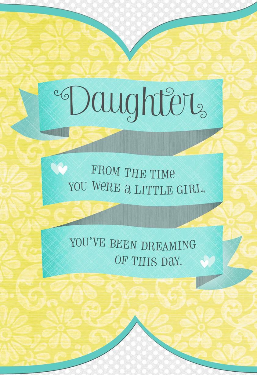 Lifetime of Dreams Wedding Card for Daughter