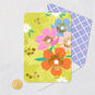 Colorful Flowers on Green Blank Card Card Front with Envelope and Gold Seal image number 4