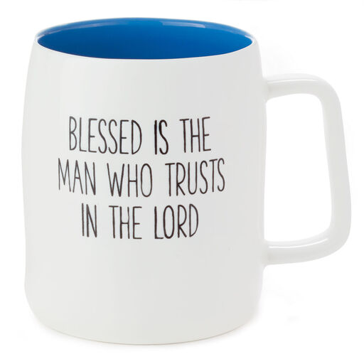 Mary Square Blessed Is the Man Mug, 19 oz., 