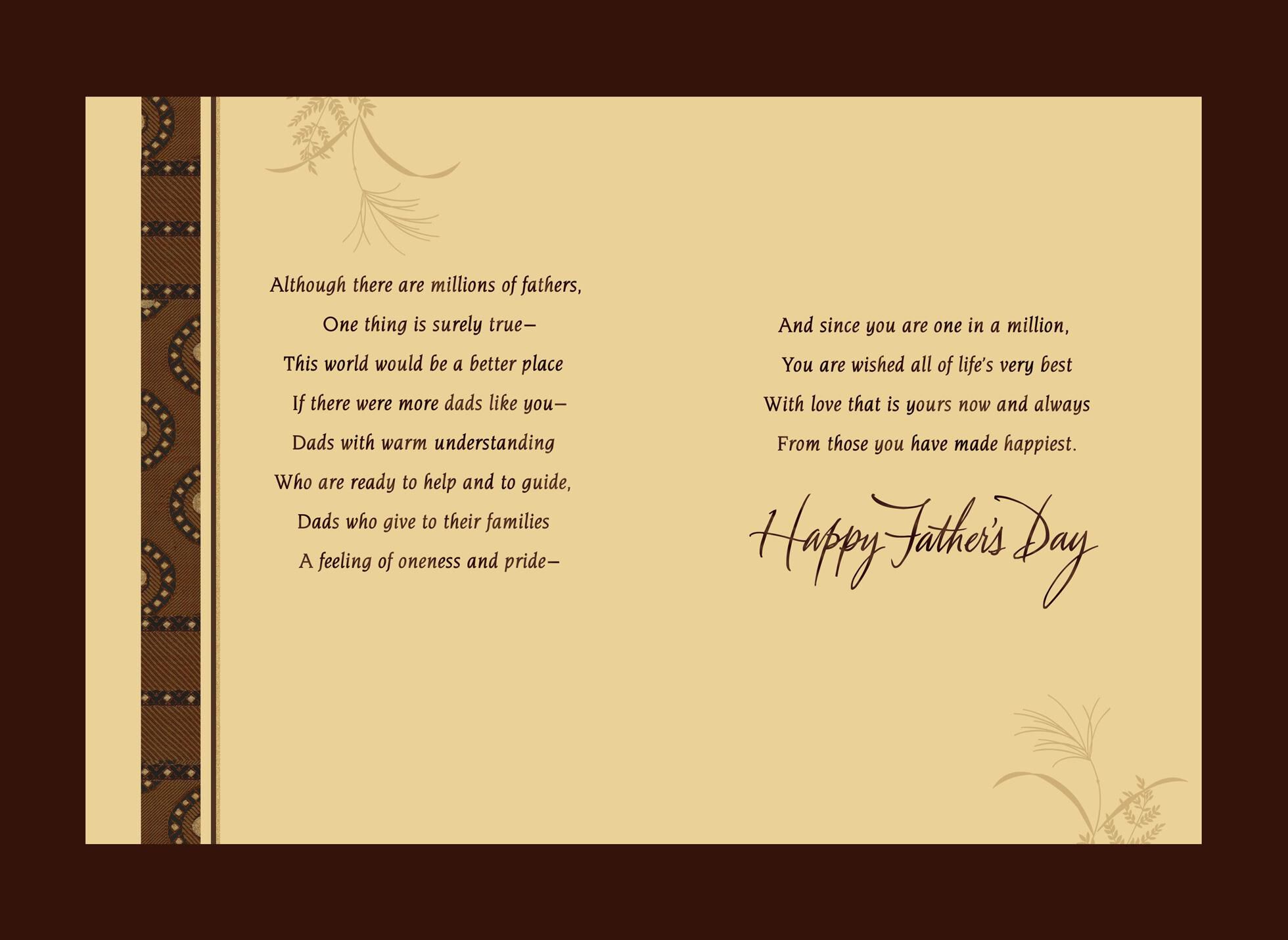 You're One in a Million Father's Day Card for Dad