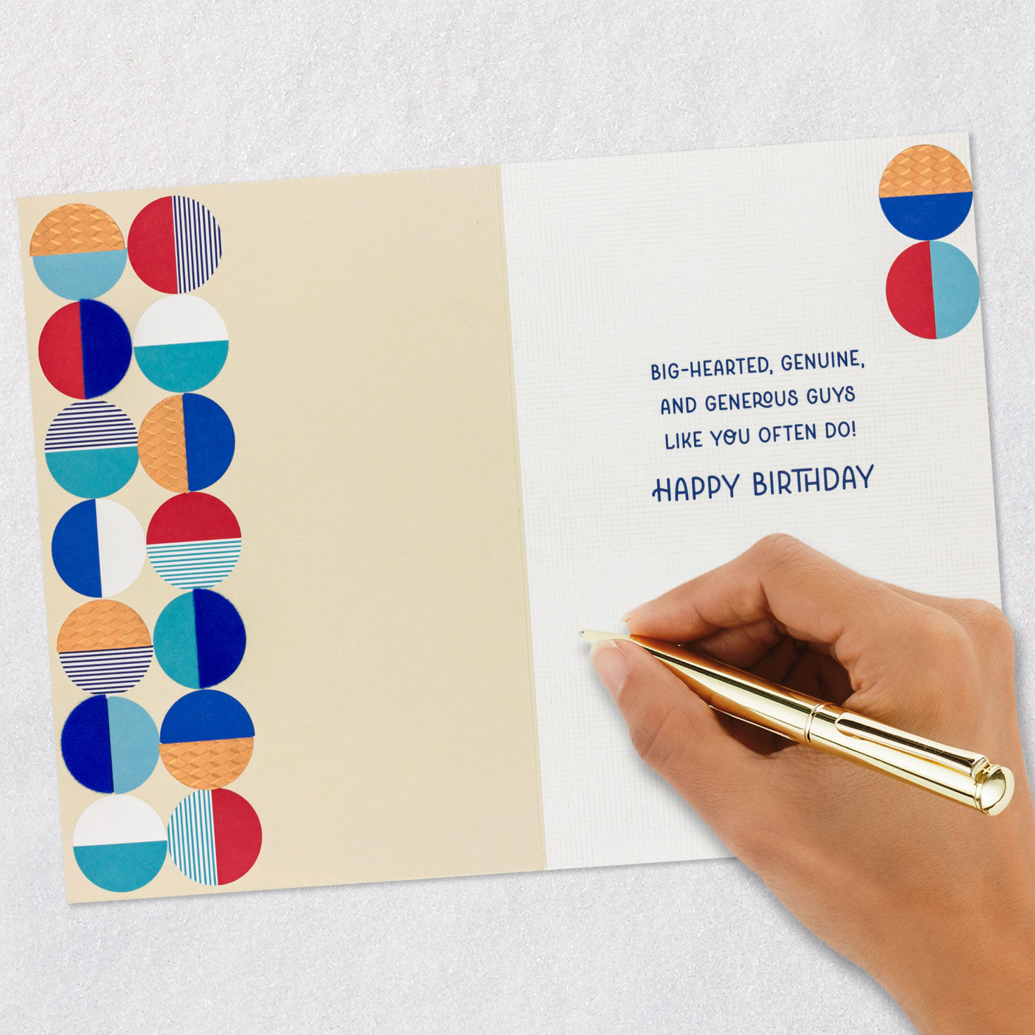 Patterned Circles Birthday Card for Brother-in-Law Signing card image number 6