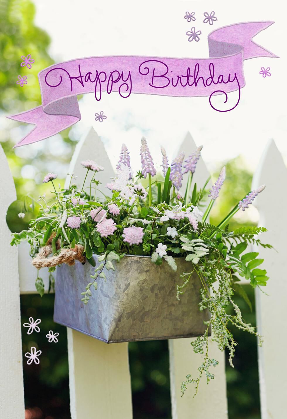 Metal Flowerbox Just-Perfect Moments Birthday Card