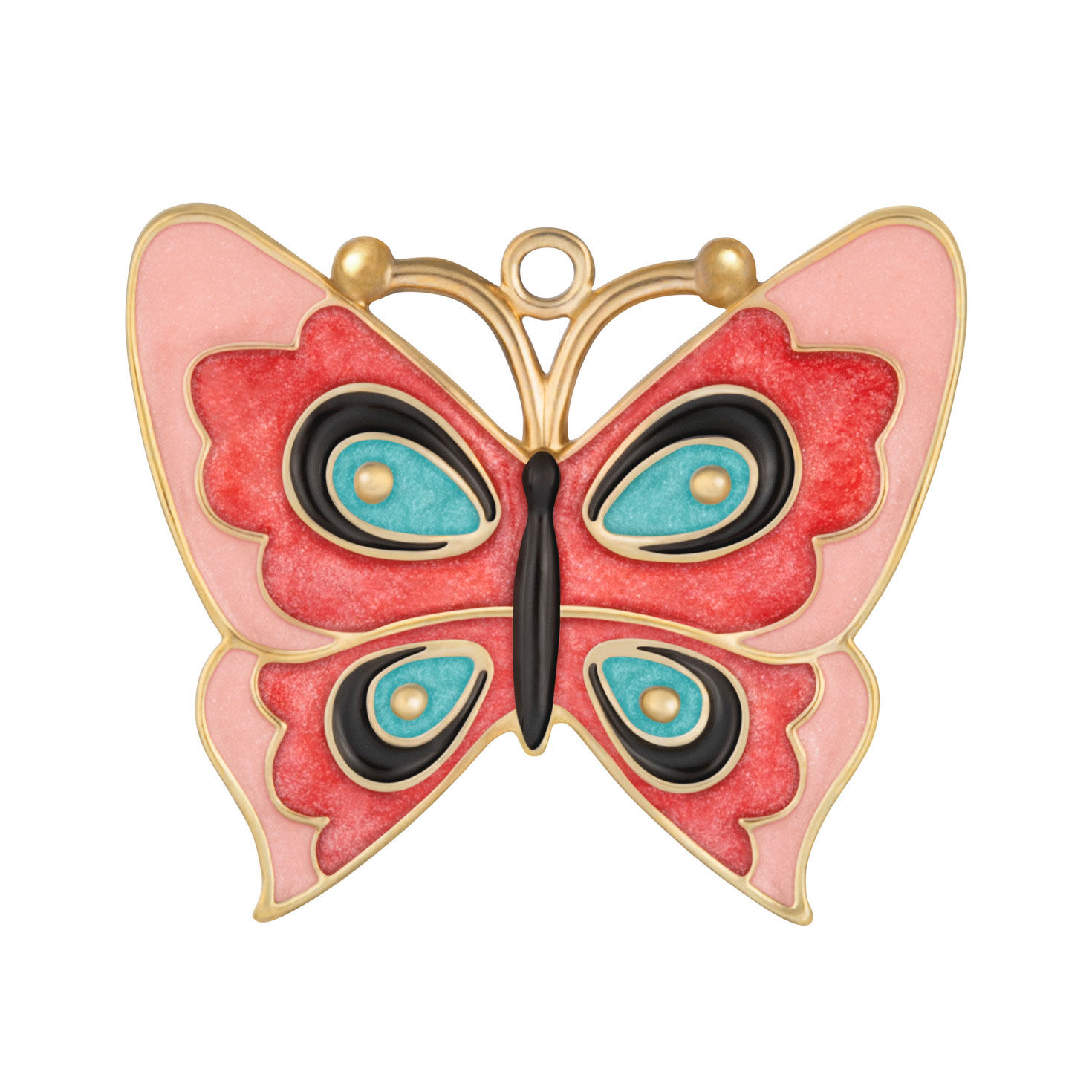 Mini Lovely Little Butterfly Metal Ornament, 1.25"