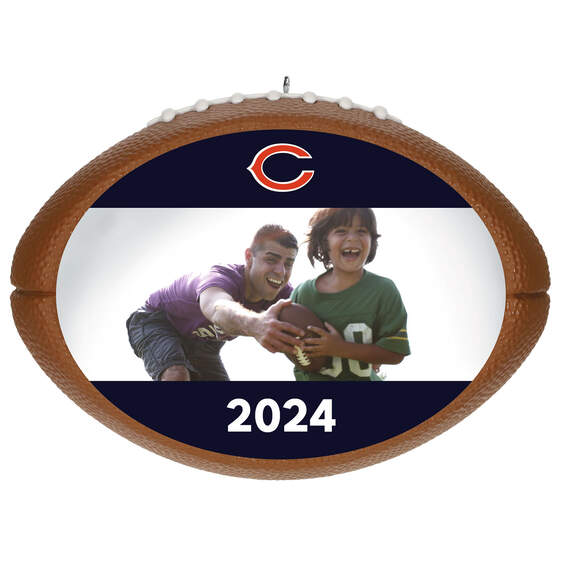 NFL Football Chicago Bears Text and Photo Personalized Ornament