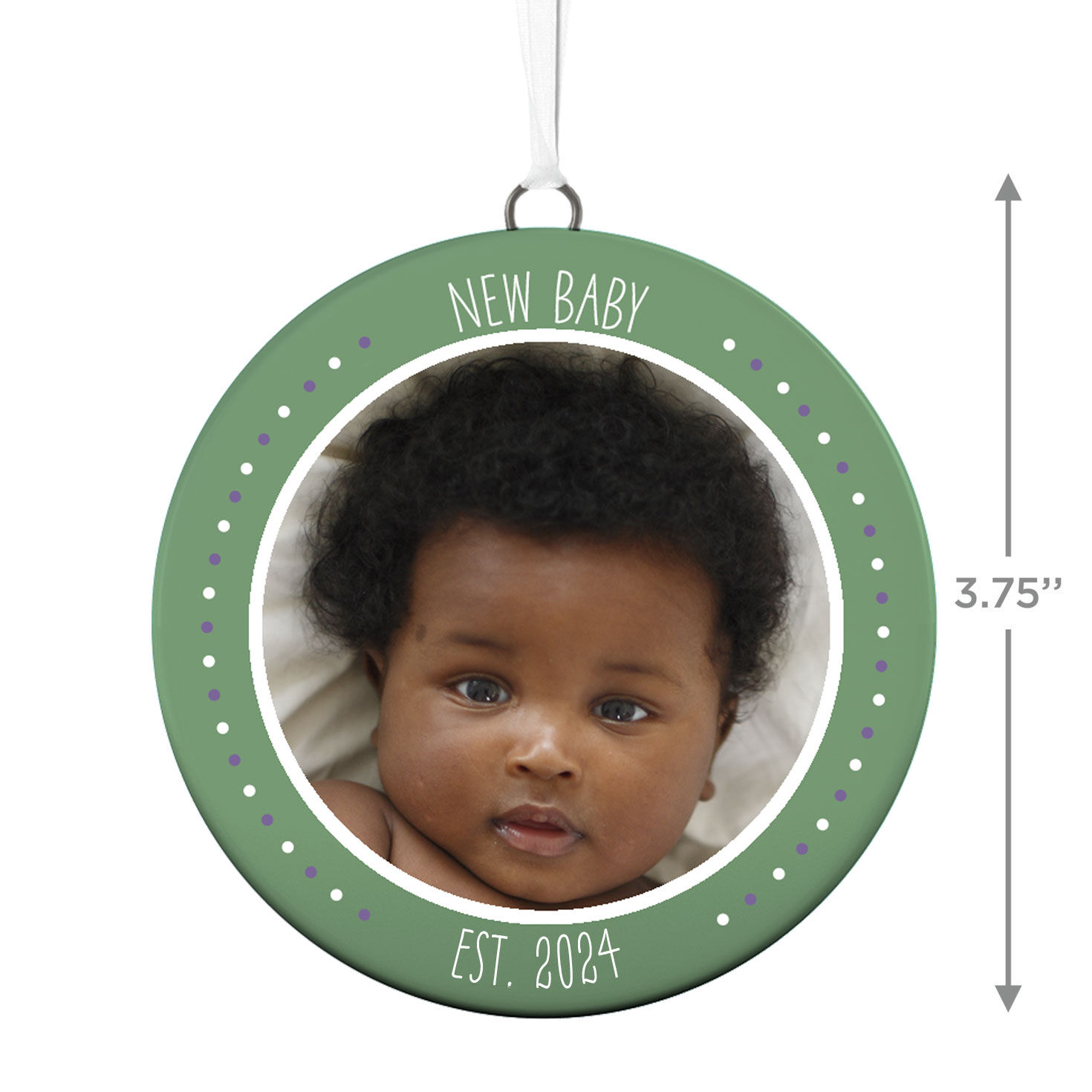 New Baby Personalized Text and Photo Ceramic Ornament - Personalized Ornaments | Hallmark
