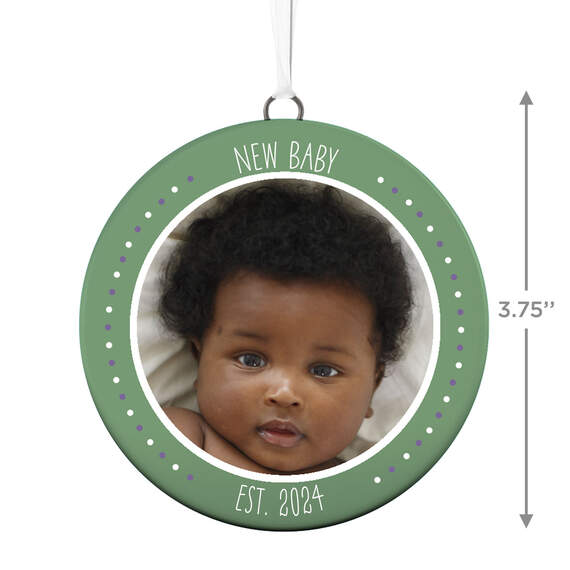 New Baby Personalized Text and Photo Ceramic Ornament, , large image number 3