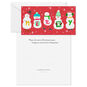 Merry Snowmen on Red Money Holder Christmas Cards Card Front with Sentiment image number 2