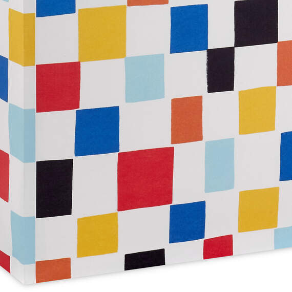 13" Colorful Checkered Large Gift Bag, , large image number 5