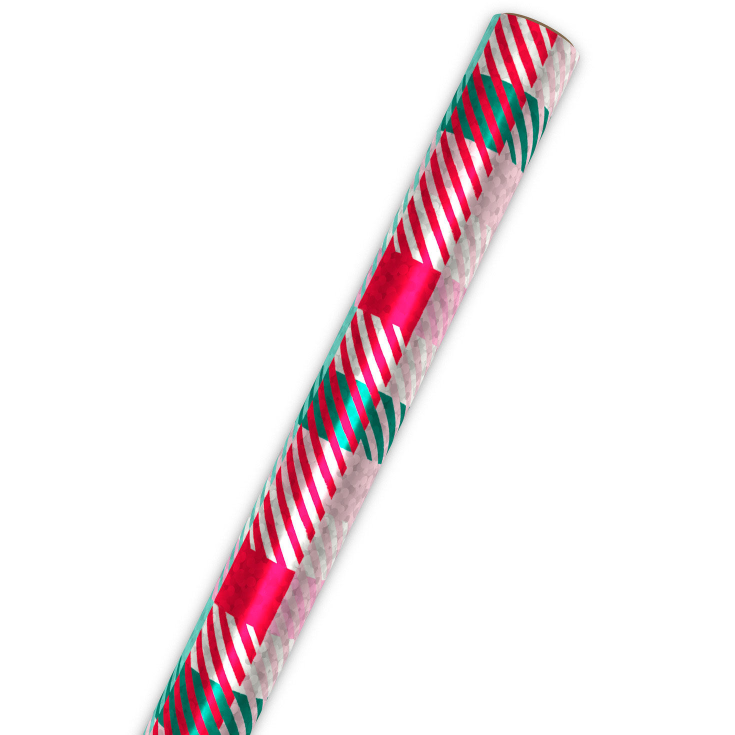 Holographic Plaid Holiday Wrapping Paper Roll  image number 5