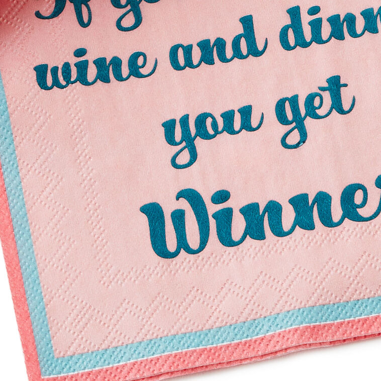 Drinks on Me Refill Wine Funny Party Napkins, Pack of 20 Napkins